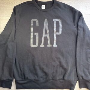 Gap Mens Crew Neck Pullover Sweater Sz.Medium/Black/Oversized GAP Logo